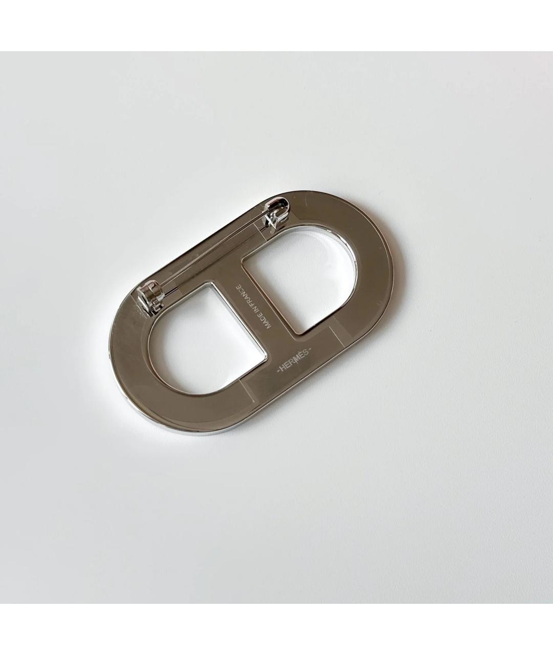 HERMES Черная кожаная булавка / брошь, фото 4