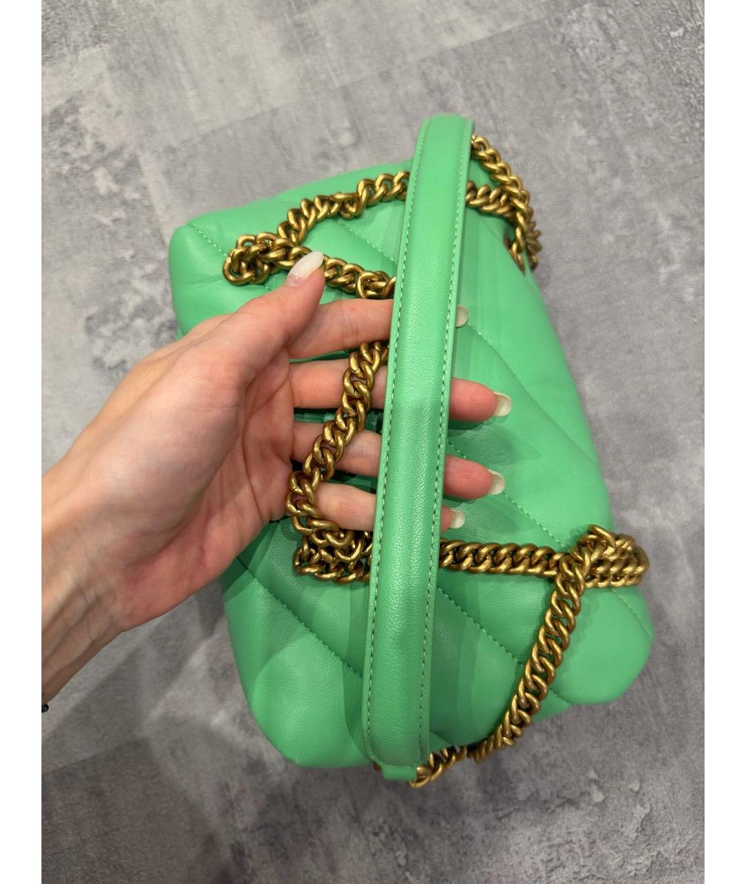 PINKO Зеленая кожаная сумка через плечо, фото 5