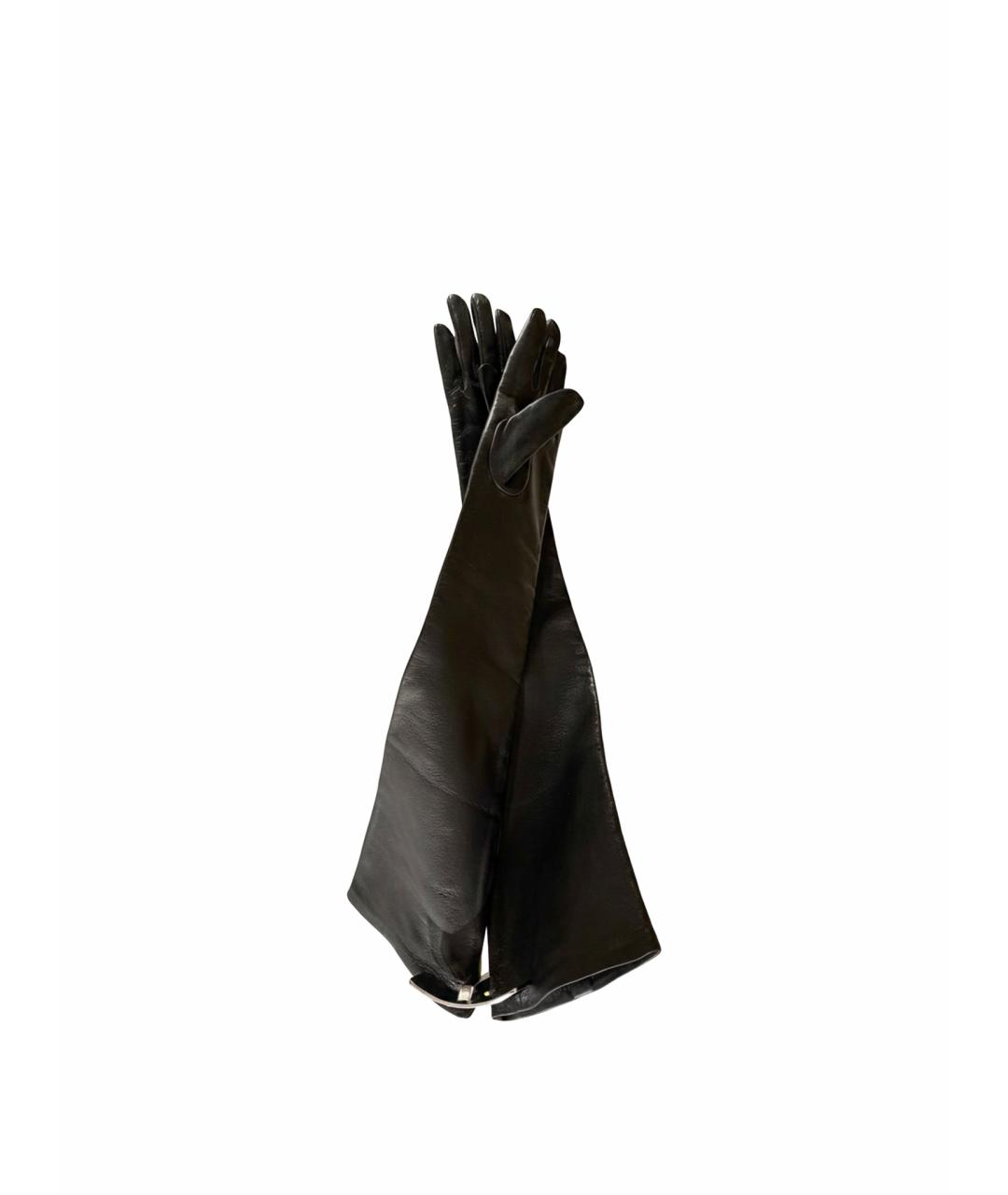 ETRO Черные кожаные перчатки, фото 1