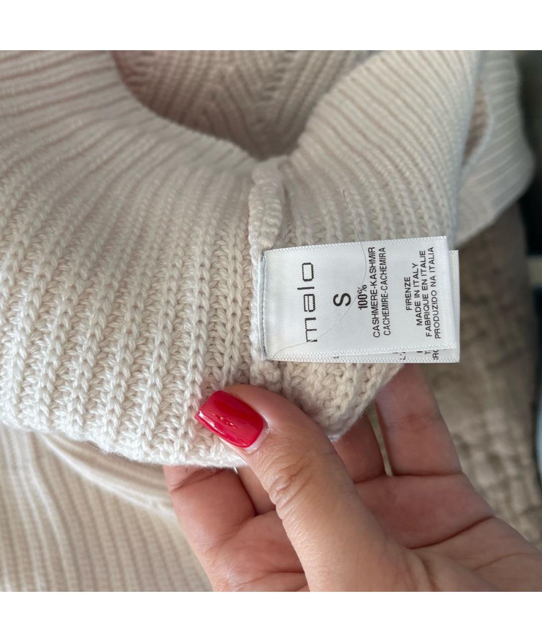 MALO Бежевый кашемировый джемпер / свитер, фото 3