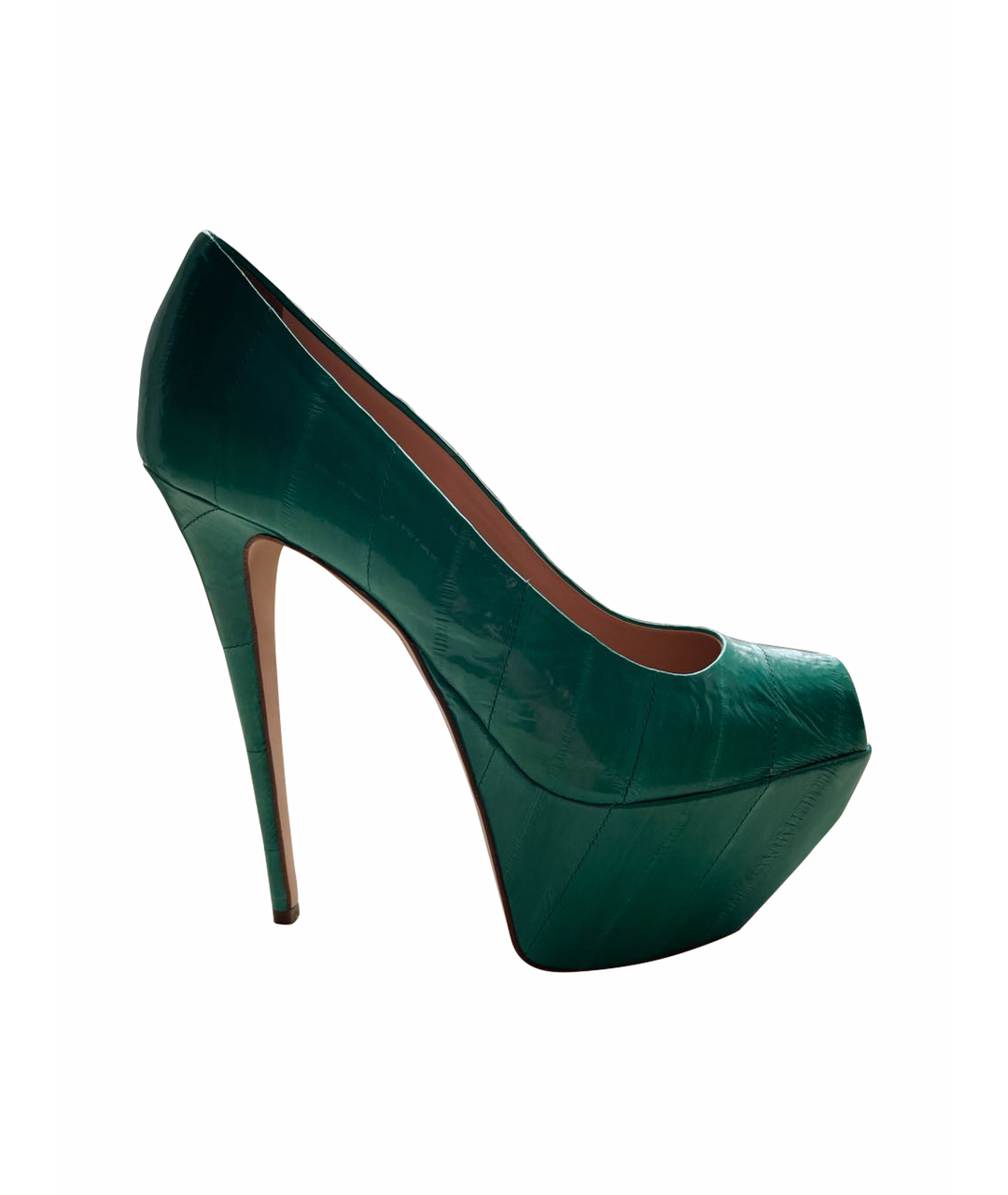 GIAN MARCO LORENZI Зеленые кожаные туфли, фото 1