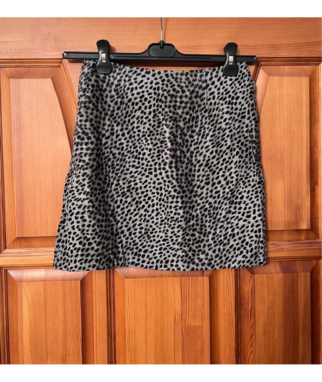 MOSCHINO Серая юбка мини, фото 2