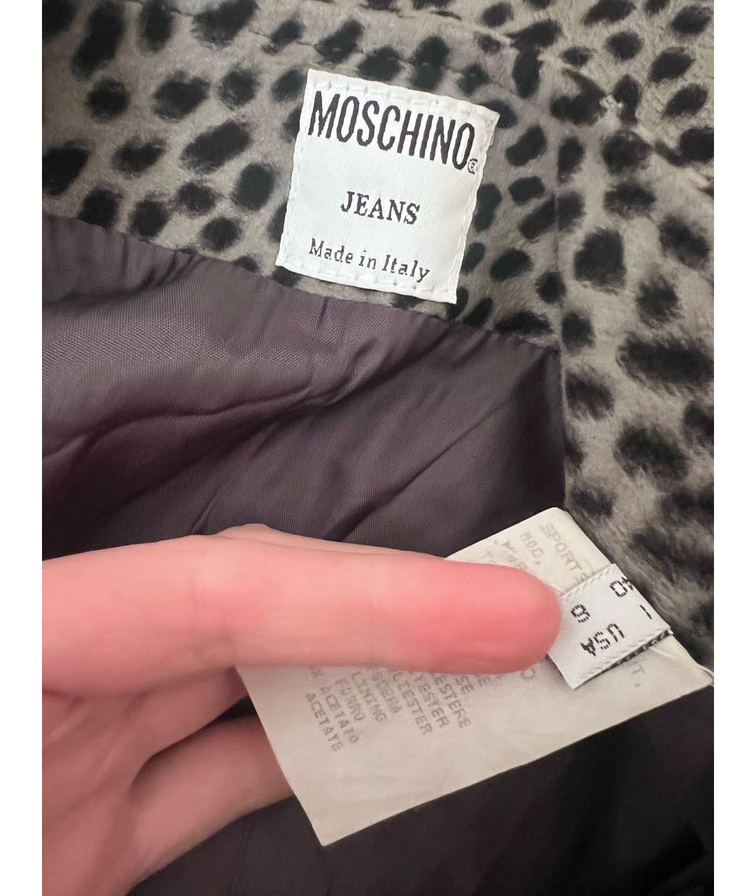 MOSCHINO Серая юбка мини, фото 3