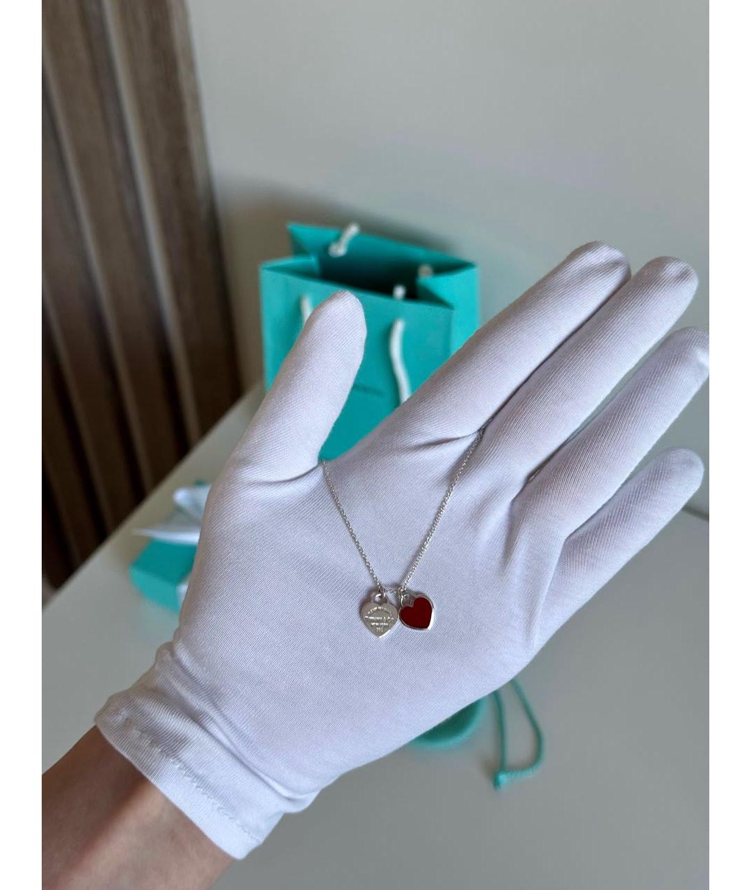 TIFFANY&CO Красная серебряная подвеска, фото 2