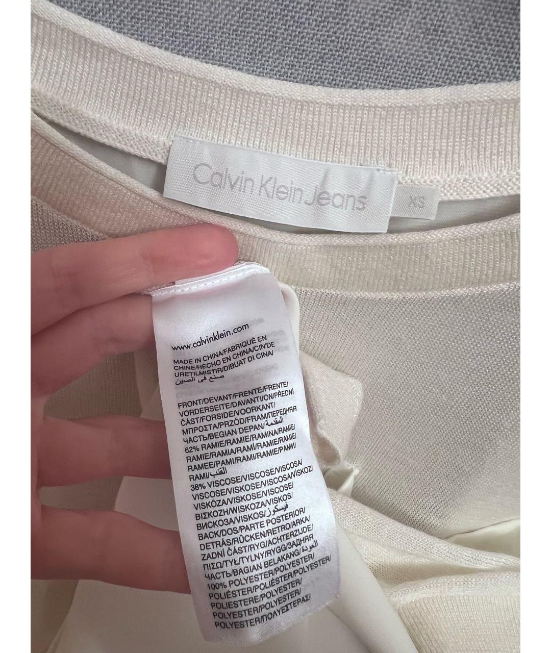 CALVIN KLEIN Белая блузы, фото 3