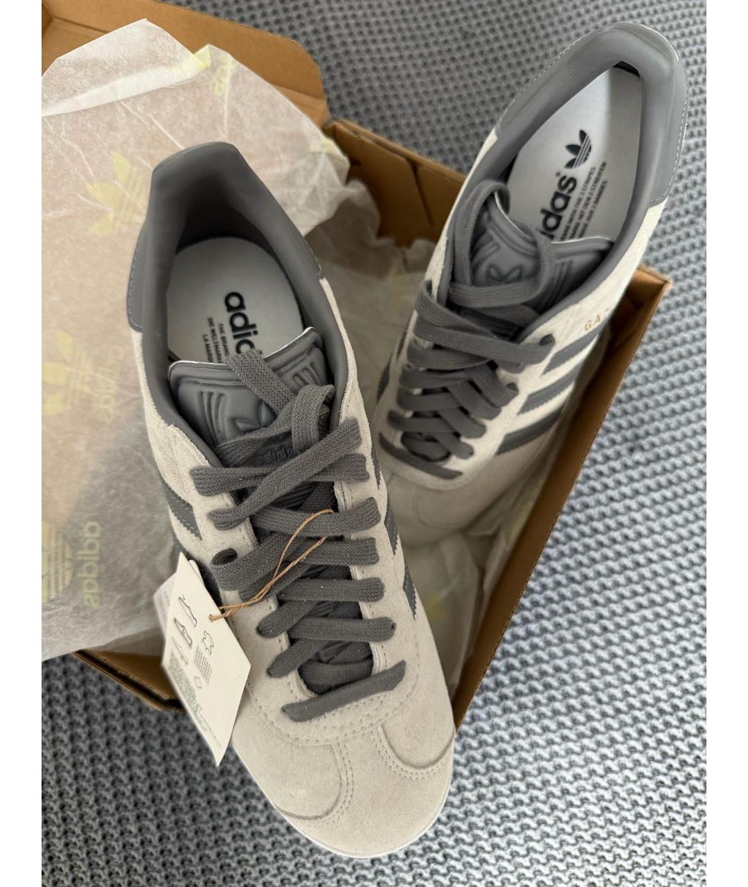 ADIDAS Бежевые замшевые кеды, фото 2