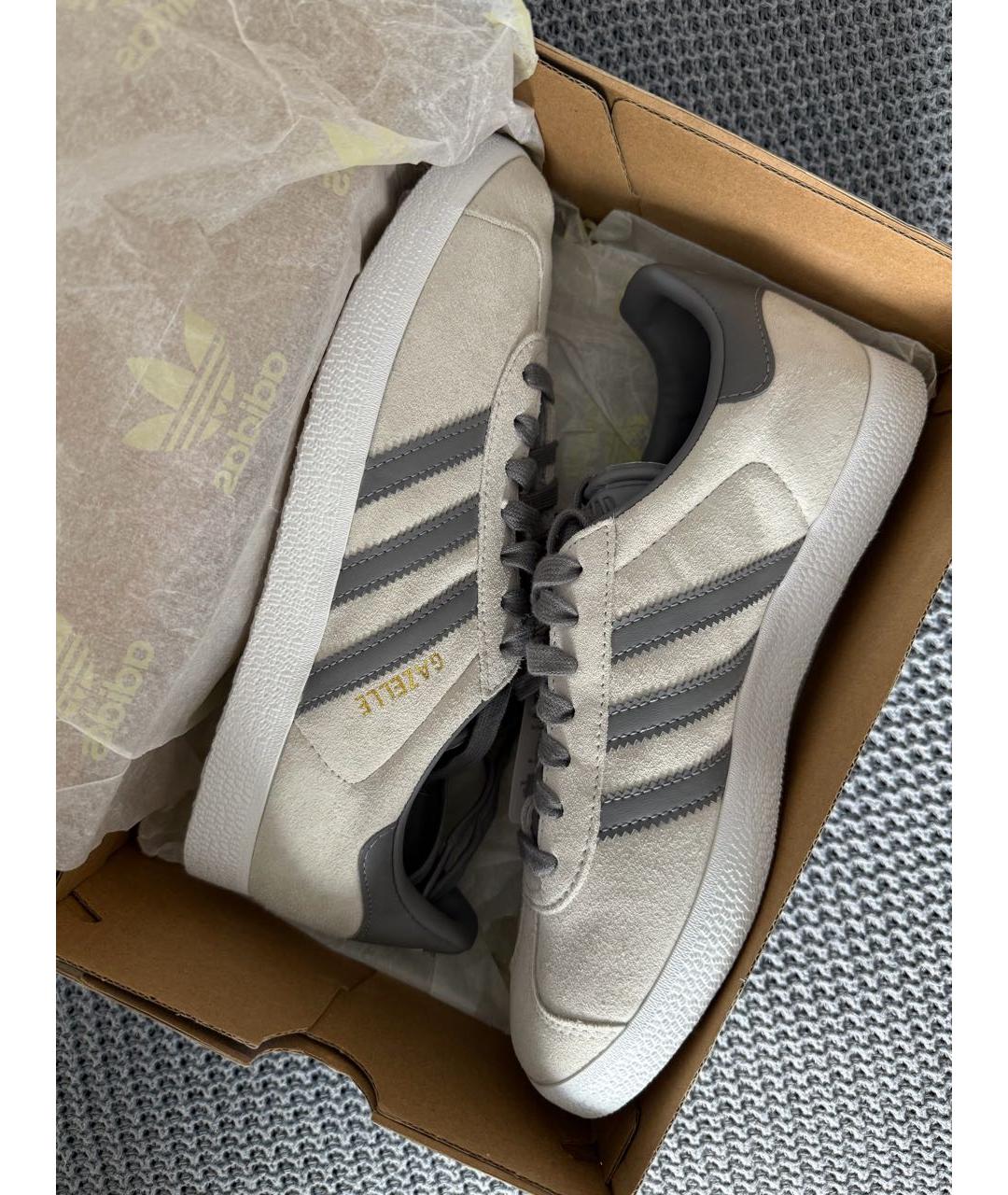 ADIDAS Бежевые замшевые кеды, фото 4