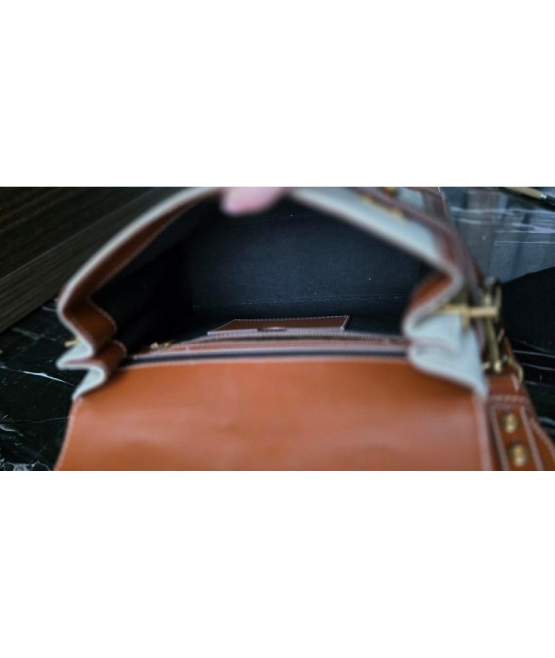 BALMAIN Бежевая тканевая сумка с короткими ручками, фото 4