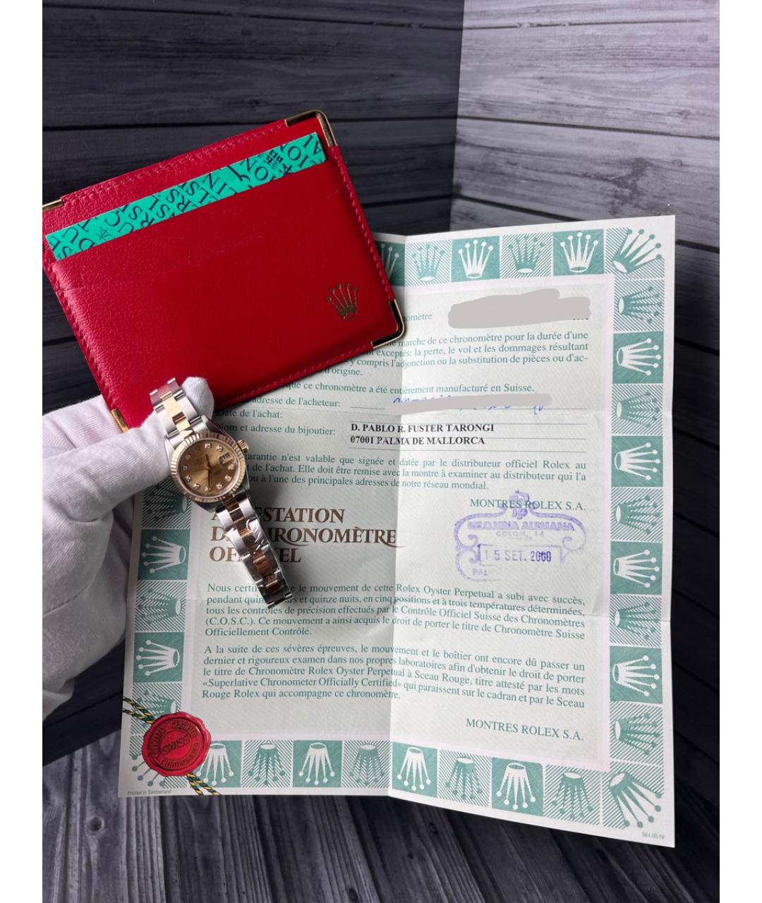 ROLEX Желтые часы из желтого золота, фото 2