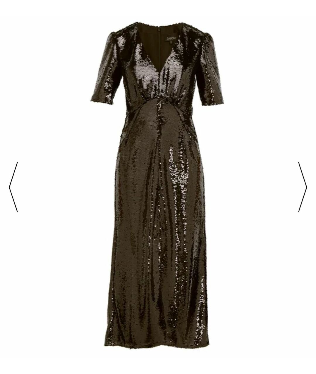 SALONI Черное полиэстеровое вечернее платье, фото 8