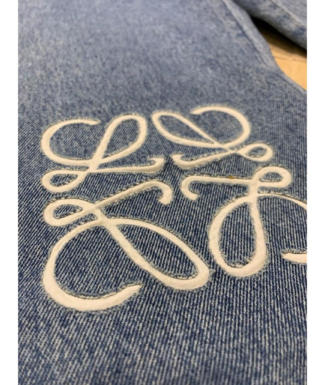 LOEWE Синие хлопковые прямые джинсы, фото 5