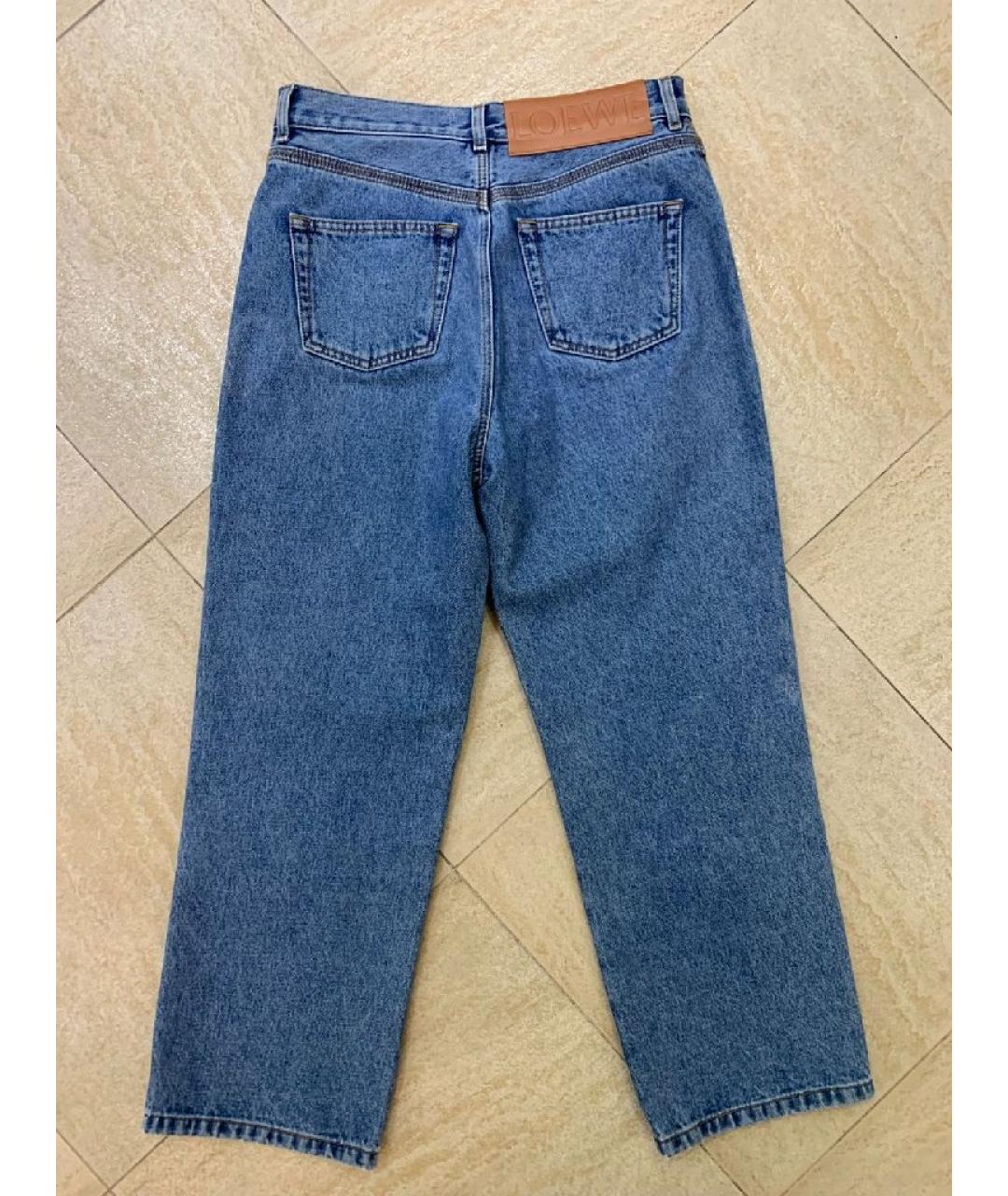LOEWE Синие хлопковые прямые джинсы, фото 2