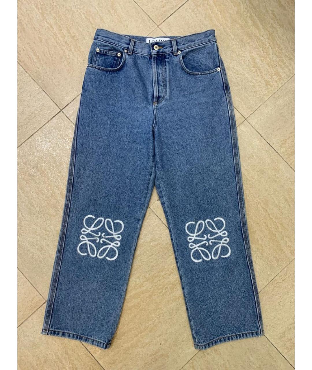 LOEWE Синие хлопковые прямые джинсы, фото 8