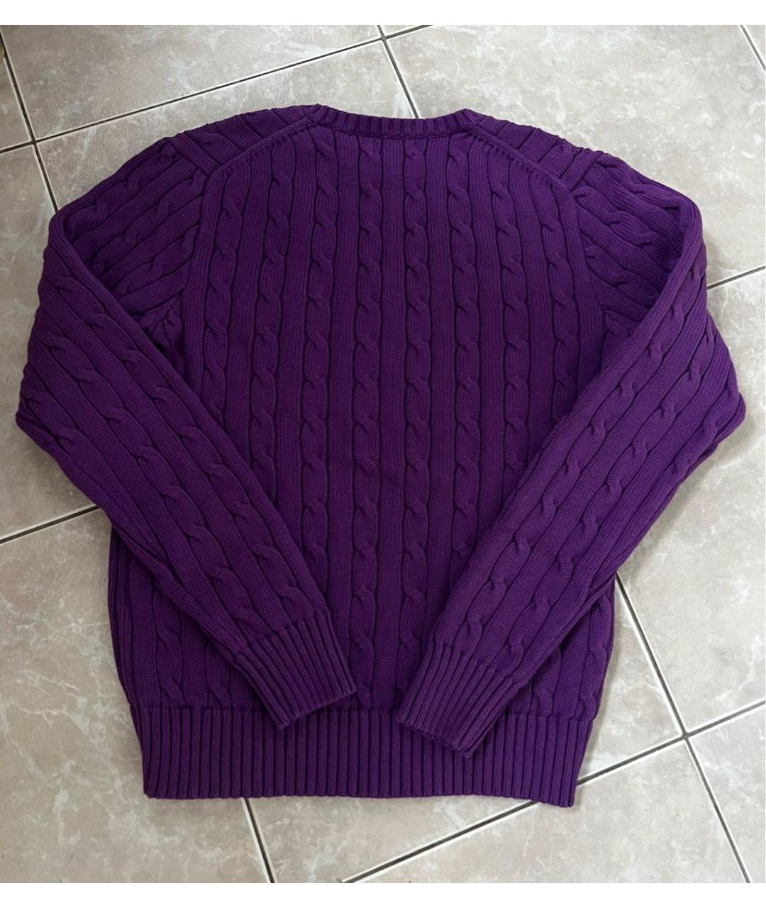 POLO RALPH LAUREN Фиолетовый хлопковый джемпер / свитер, фото 2