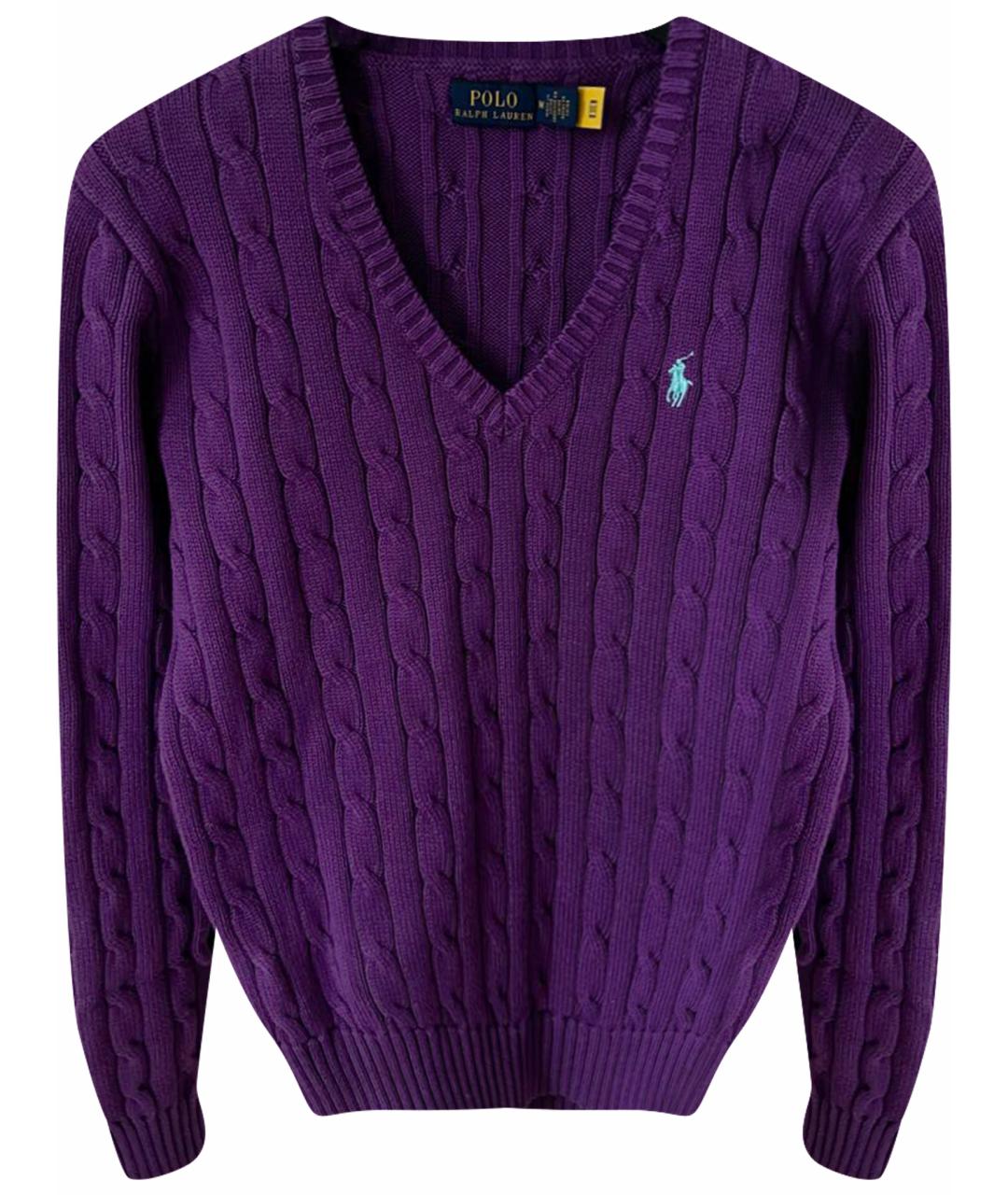 POLO RALPH LAUREN Фиолетовый хлопковый джемпер / свитер, фото 1