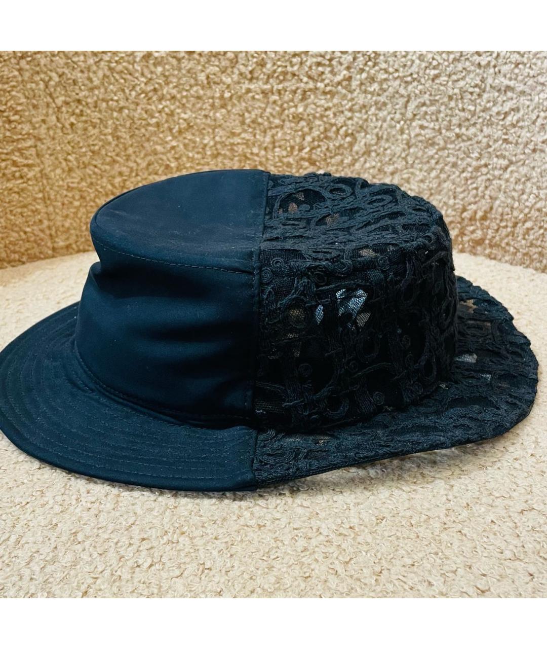 CHRISTIAN DIOR Черная хлопковая шляпа, фото 3