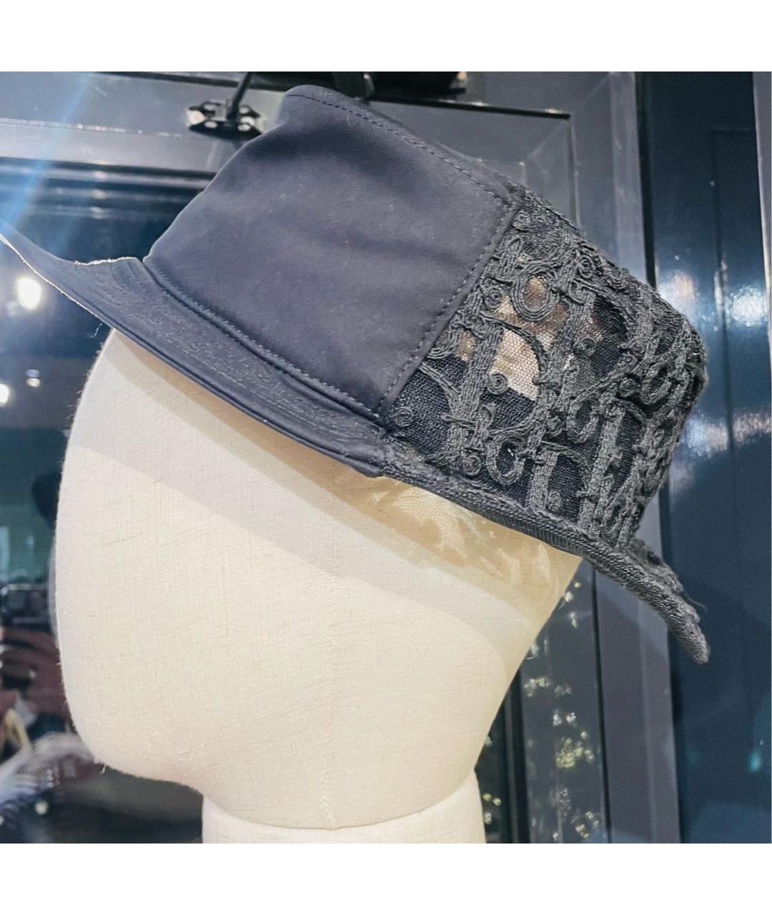 CHRISTIAN DIOR Черная хлопковая шляпа, фото 6