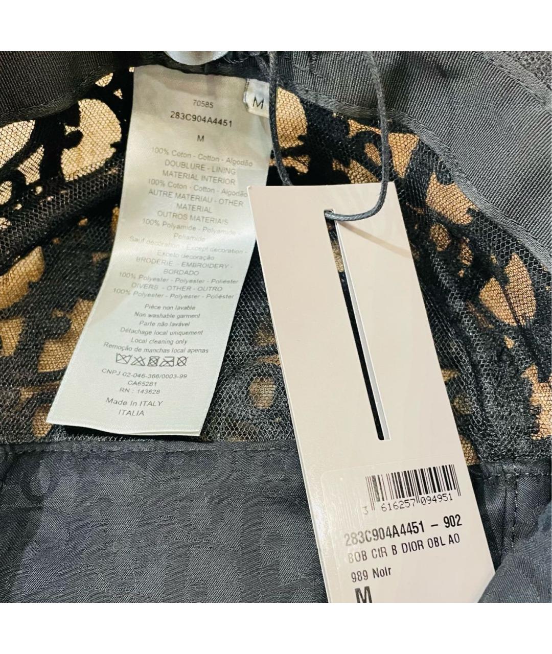 CHRISTIAN DIOR Черная хлопковая шляпа, фото 4