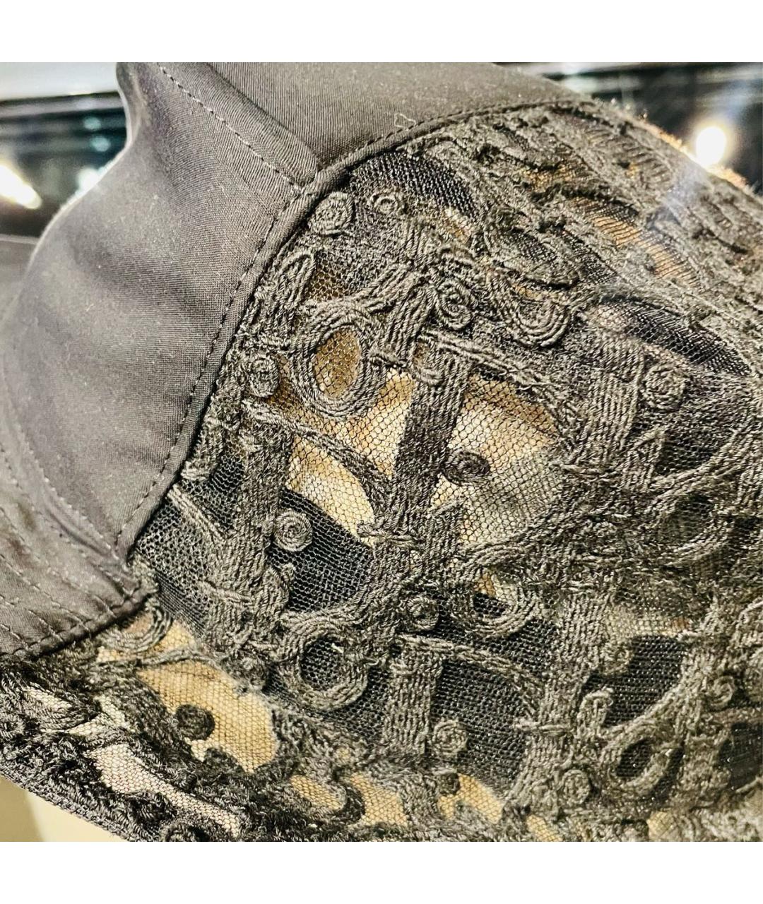 CHRISTIAN DIOR Черная хлопковая шляпа, фото 7