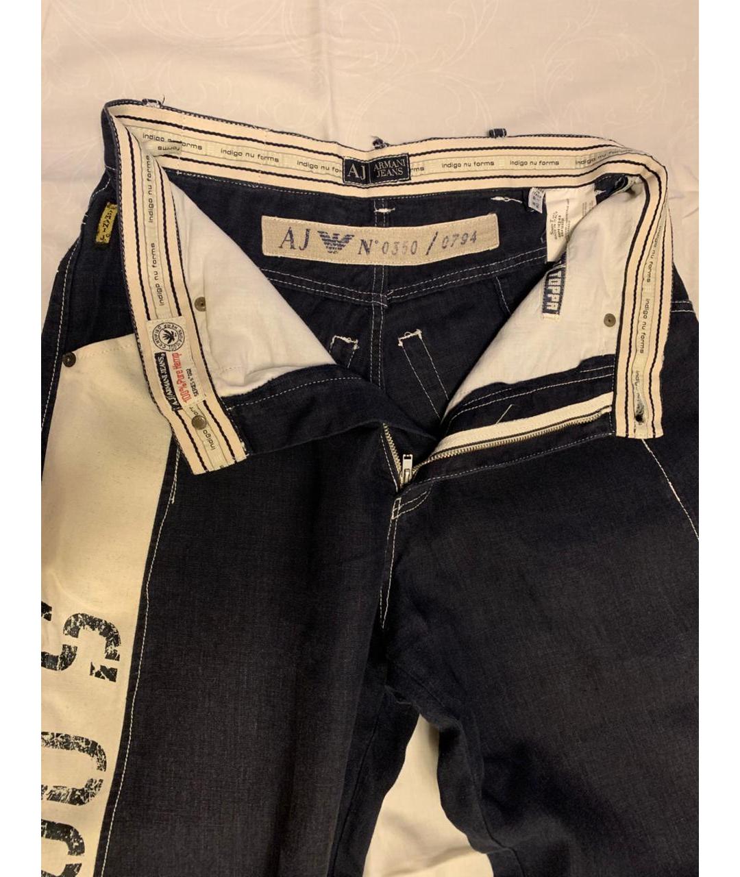 ARMANI JEANS Темно-синие хлопковые джинсы, фото 3