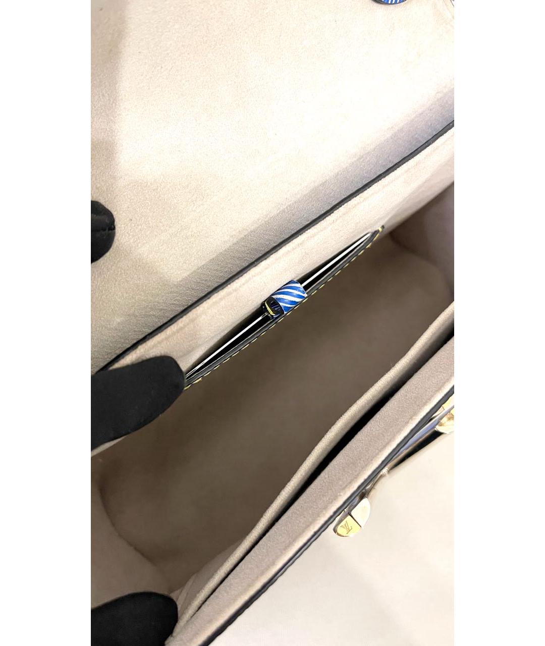 LOUIS VUITTON Синяя кожаная сумка через плечо, фото 4