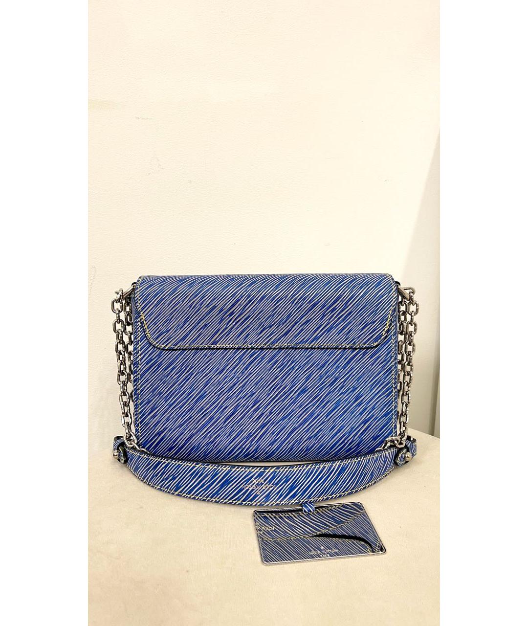 LOUIS VUITTON Синяя кожаная сумка через плечо, фото 3