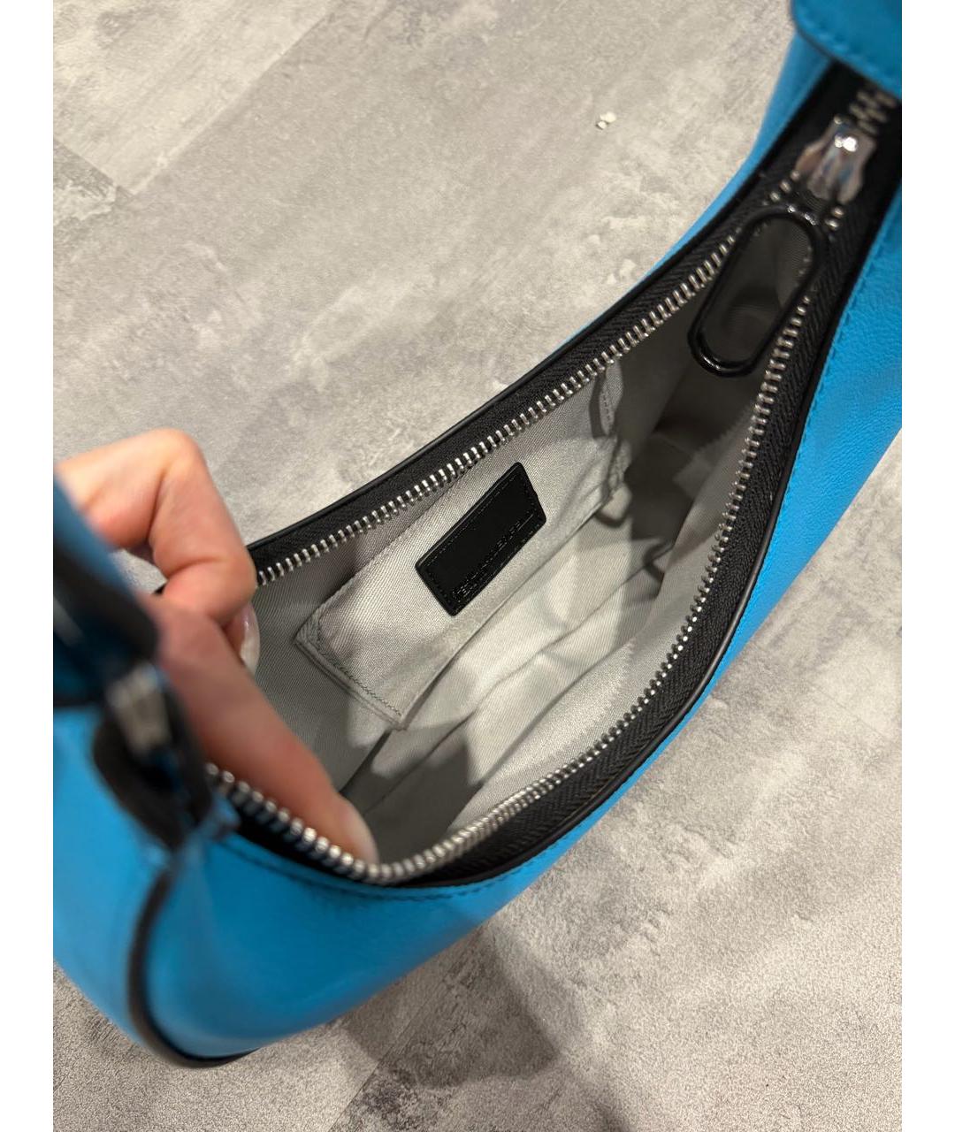 KARL LAGERFELD Голубая сумка с короткими ручками, фото 4