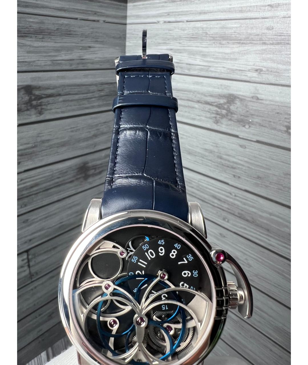 Harry Winston Черные часы из белого золота, фото 6