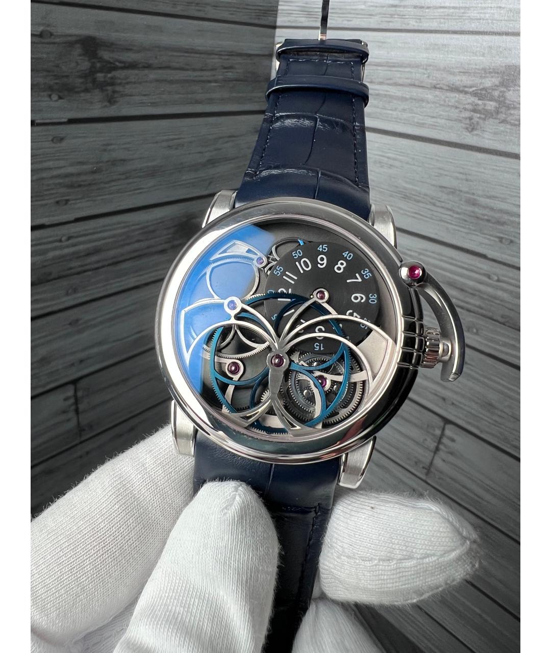 Harry Winston Черные часы из белого золота, фото 2