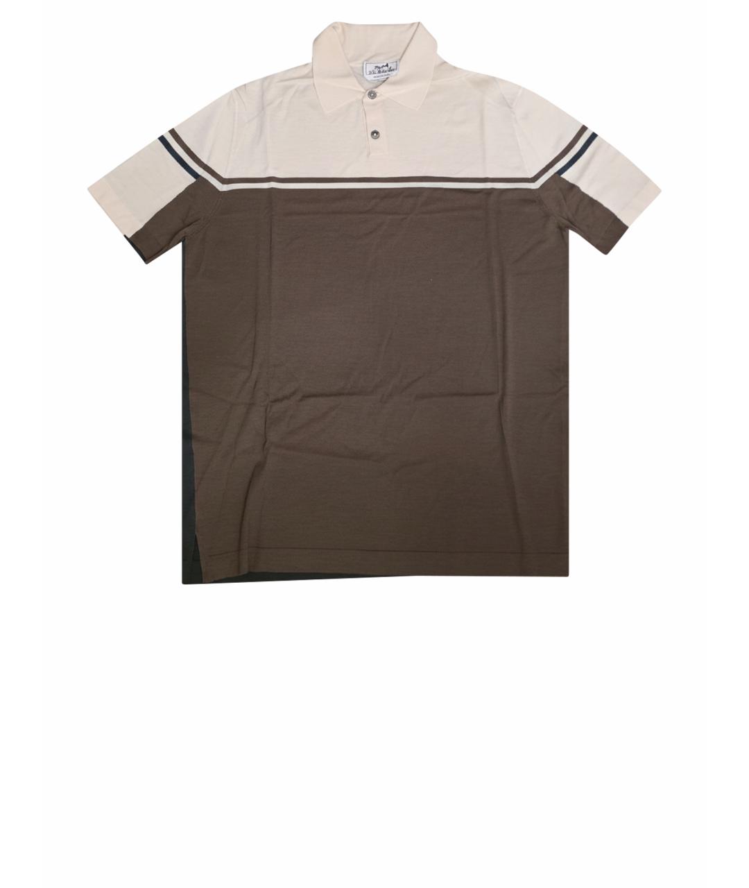 HERMES Бежевое поло с коротким рукавом, фото 1