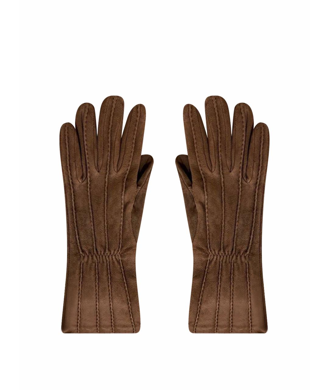 ETRO Коричневые перчатки, фото 1