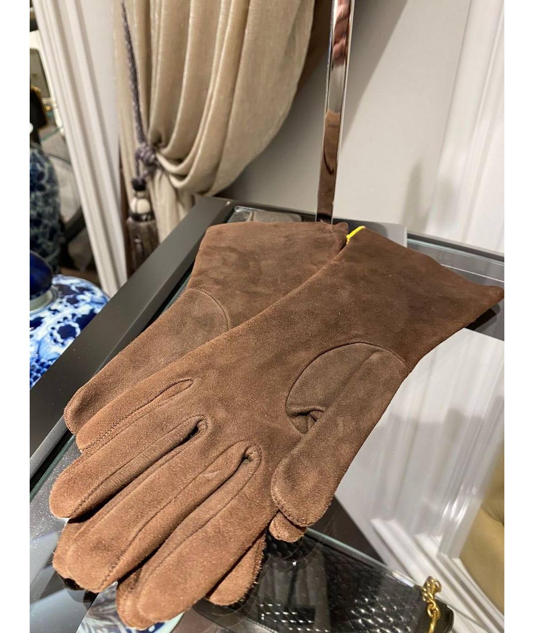 ETRO Коричневые перчатки, фото 3