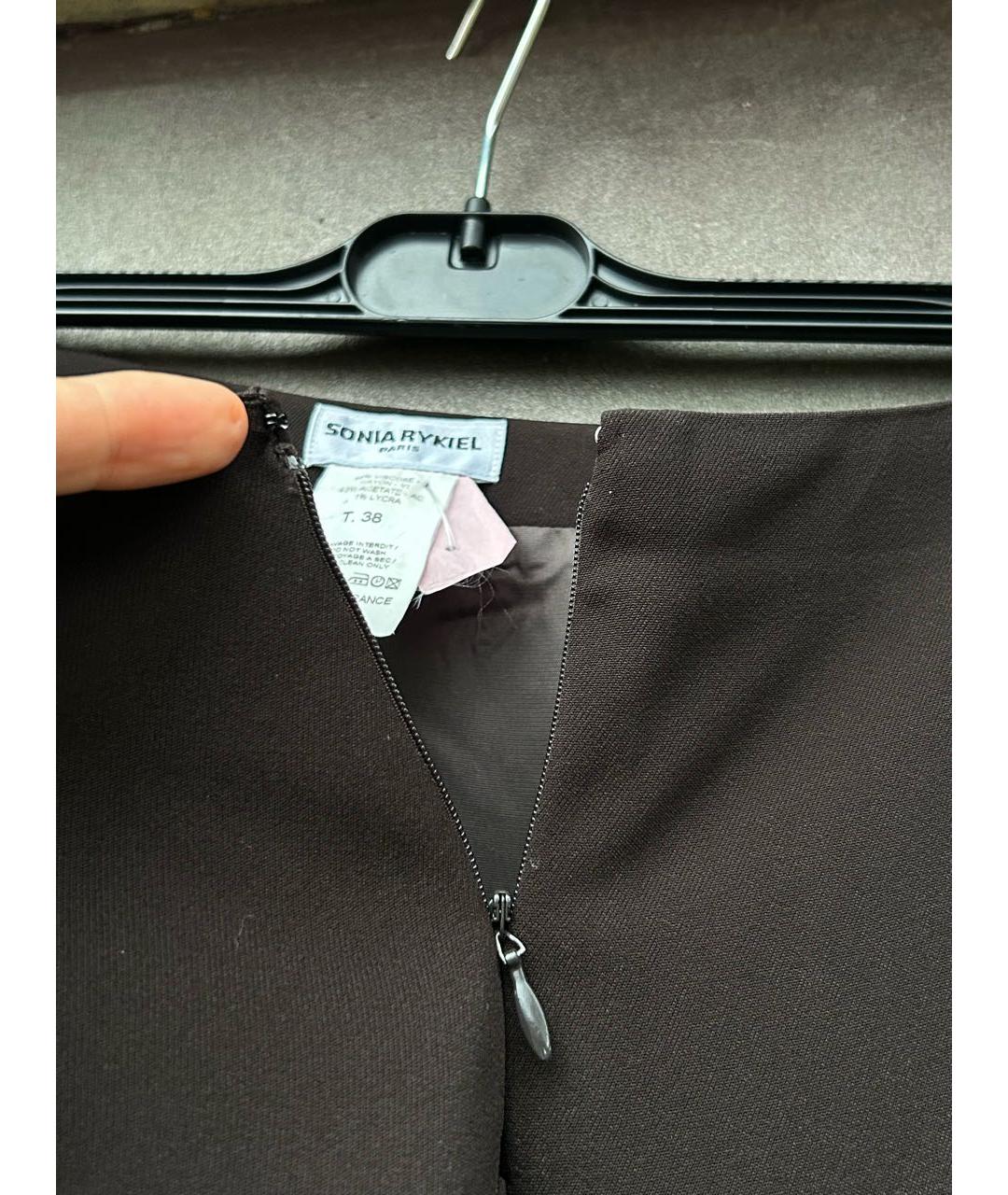 SONIA RYKIEL Коричневая вискозная юбка миди, фото 7