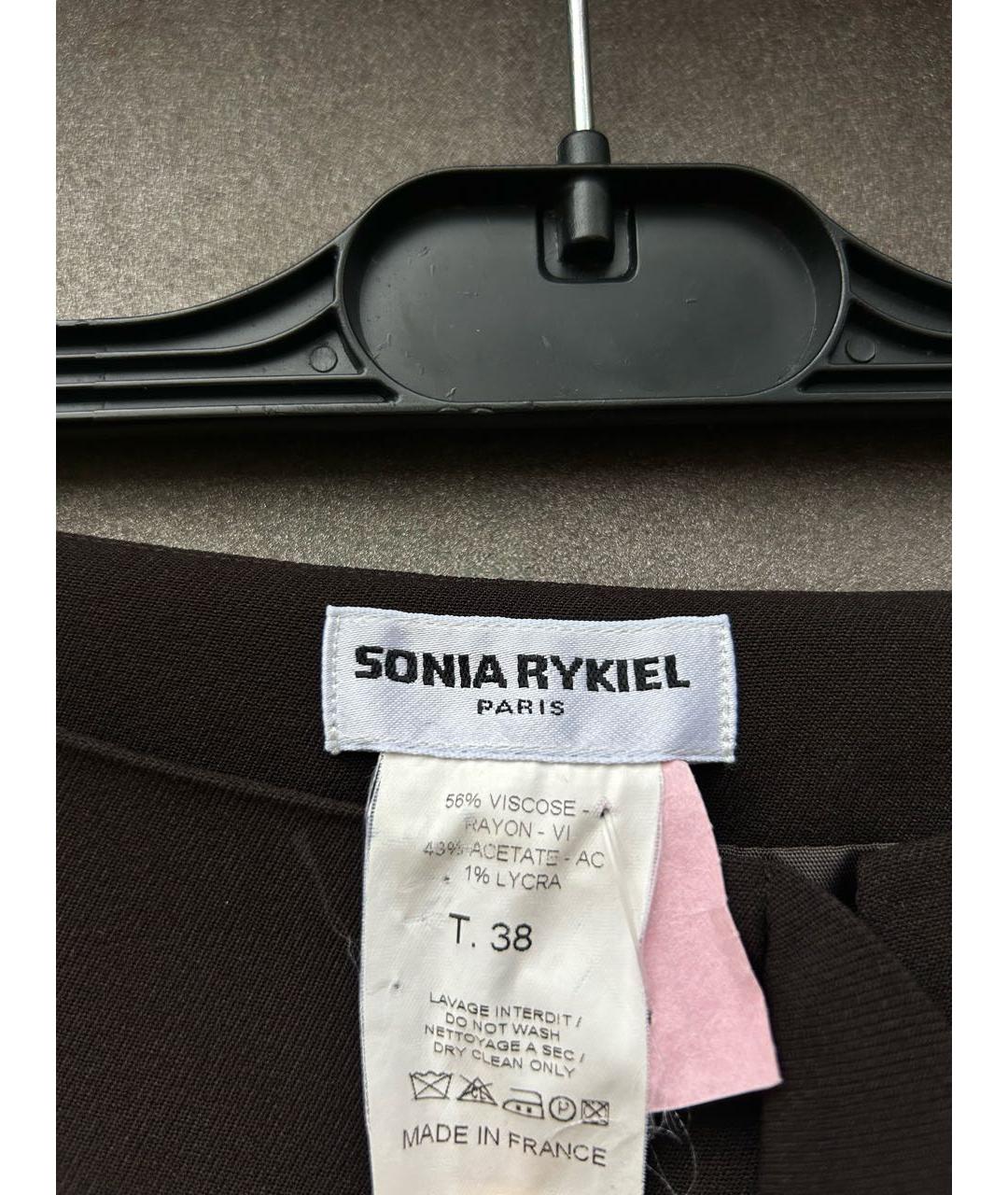 SONIA RYKIEL Коричневая вискозная юбка миди, фото 2