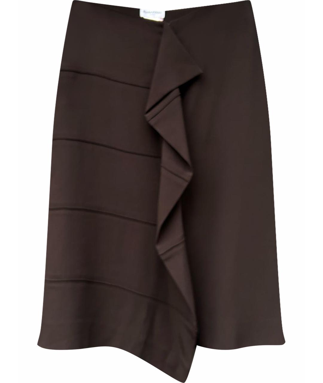 SONIA RYKIEL Коричневая вискозная юбка миди, фото 1