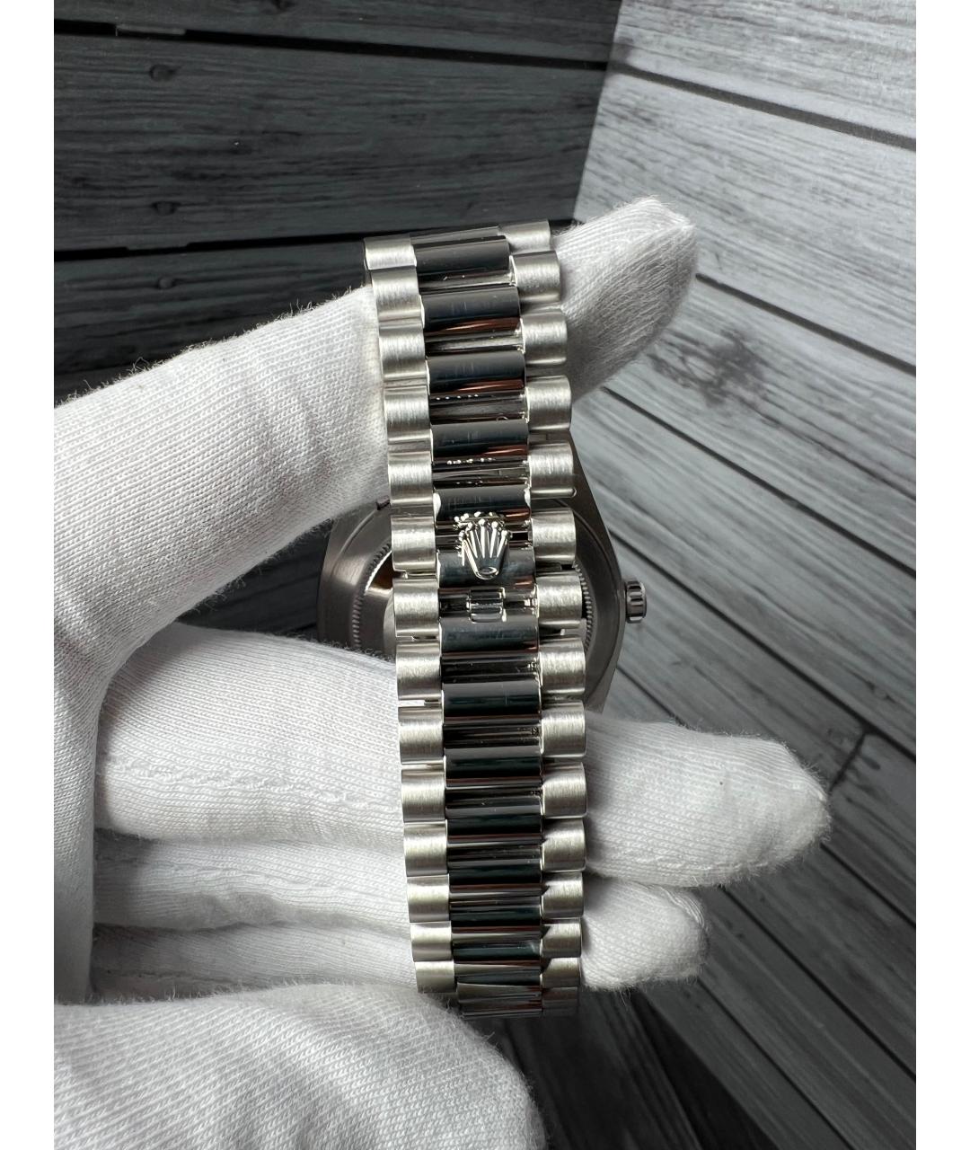 ROLEX Голубые платиновые часы, фото 8