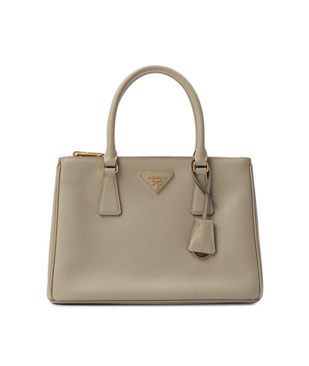 PRADA Серая кожаная сумка тоут, фото 1