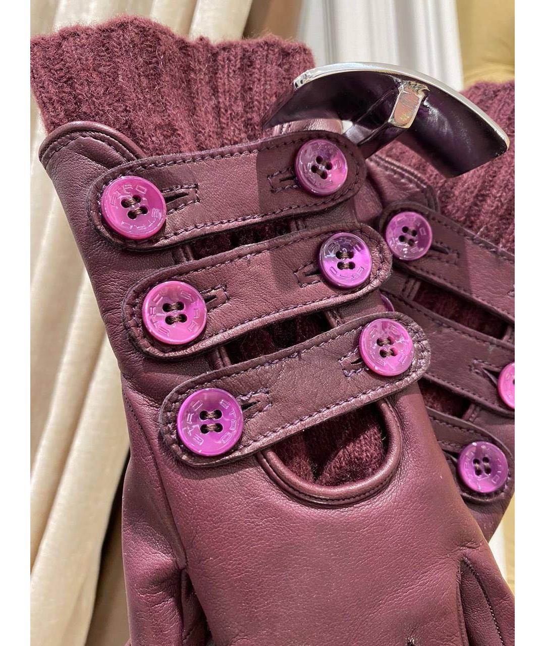 ETRO Бордовые перчатки, фото 2