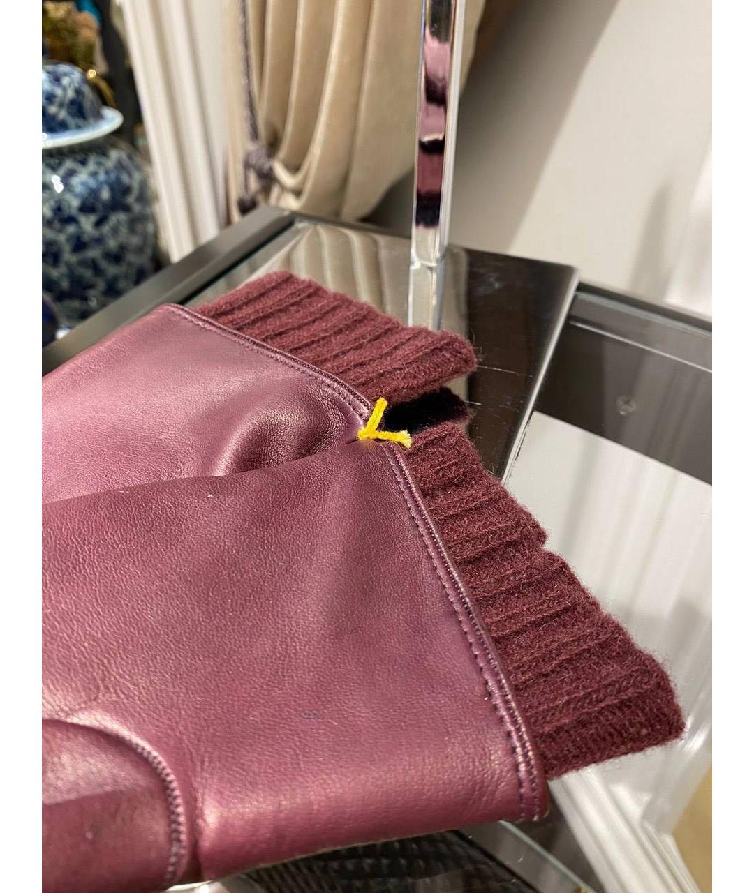 ETRO Бордовые перчатки, фото 3