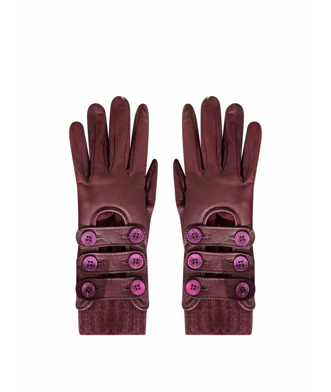 ETRO Бордовые перчатки, фото 1