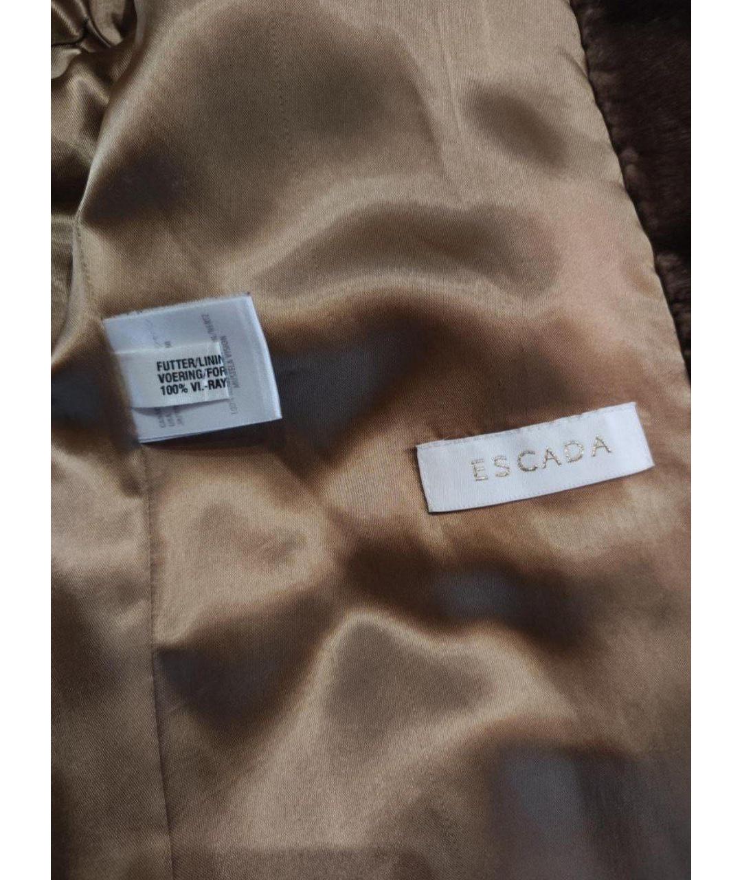 ESCADA Коричневая меховая шуба, фото 5