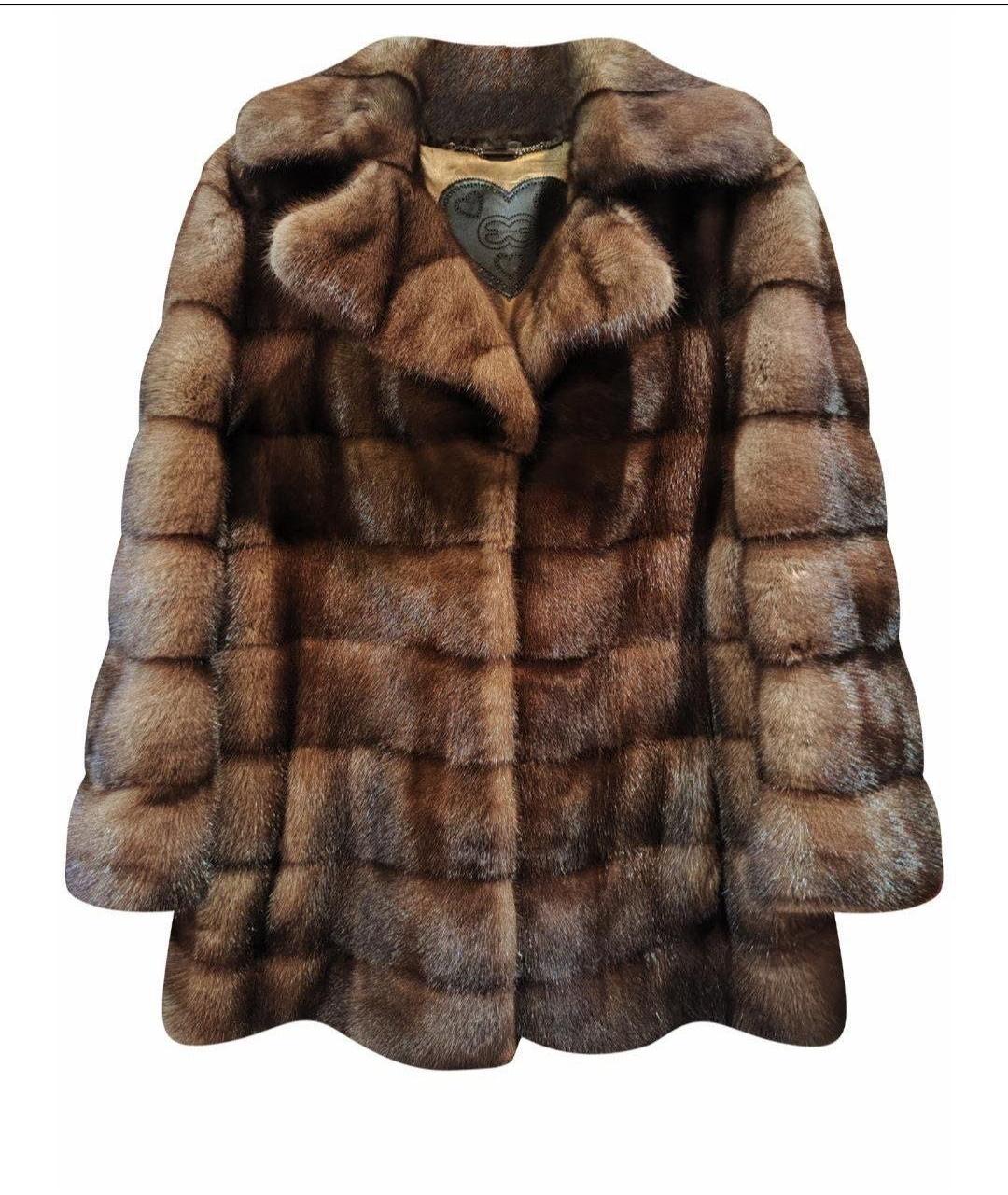 ESCADA Коричневая меховая шуба, фото 8