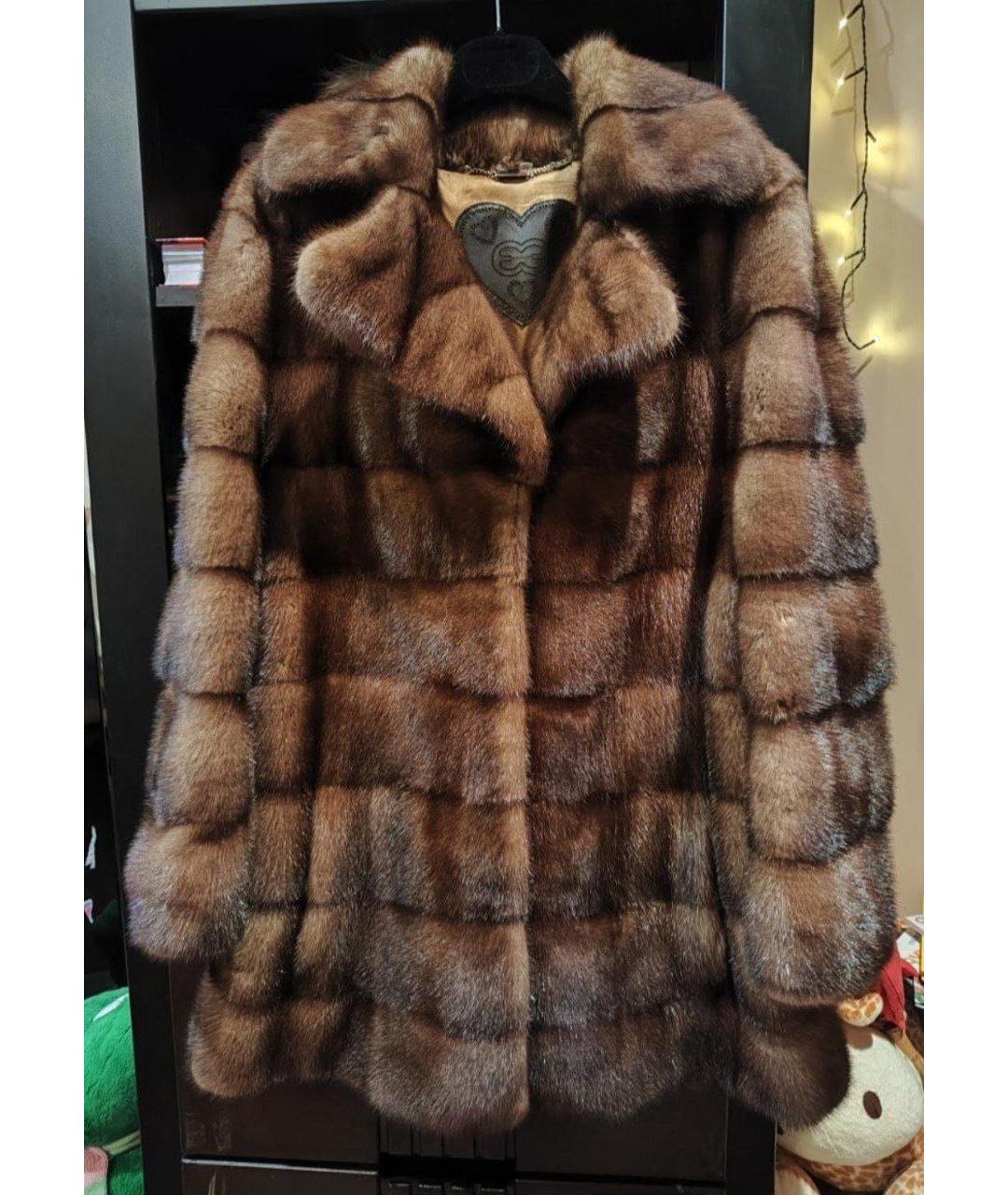 ESCADA Коричневая меховая шуба, фото 7