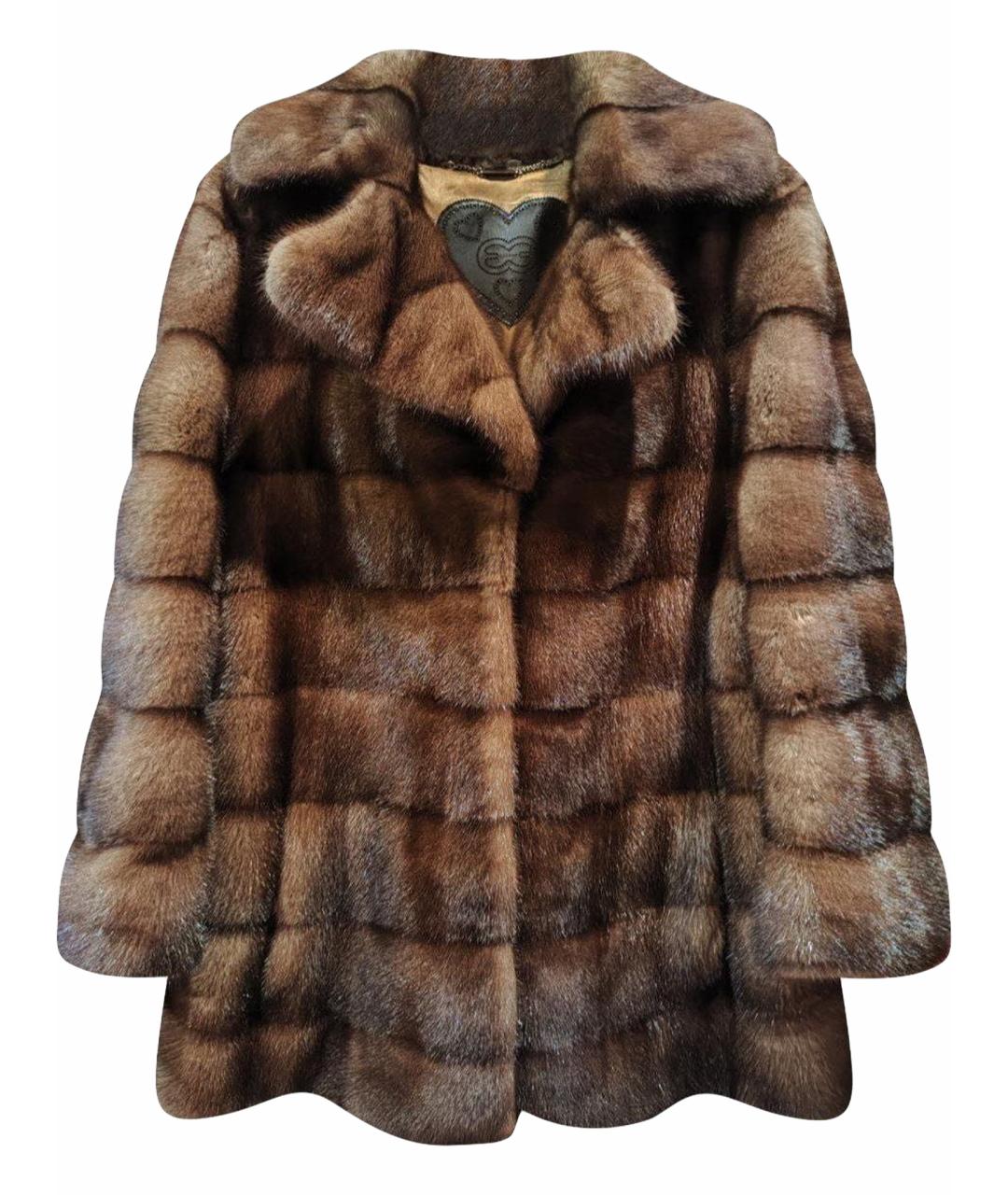 ESCADA Коричневая меховая шуба, фото 1