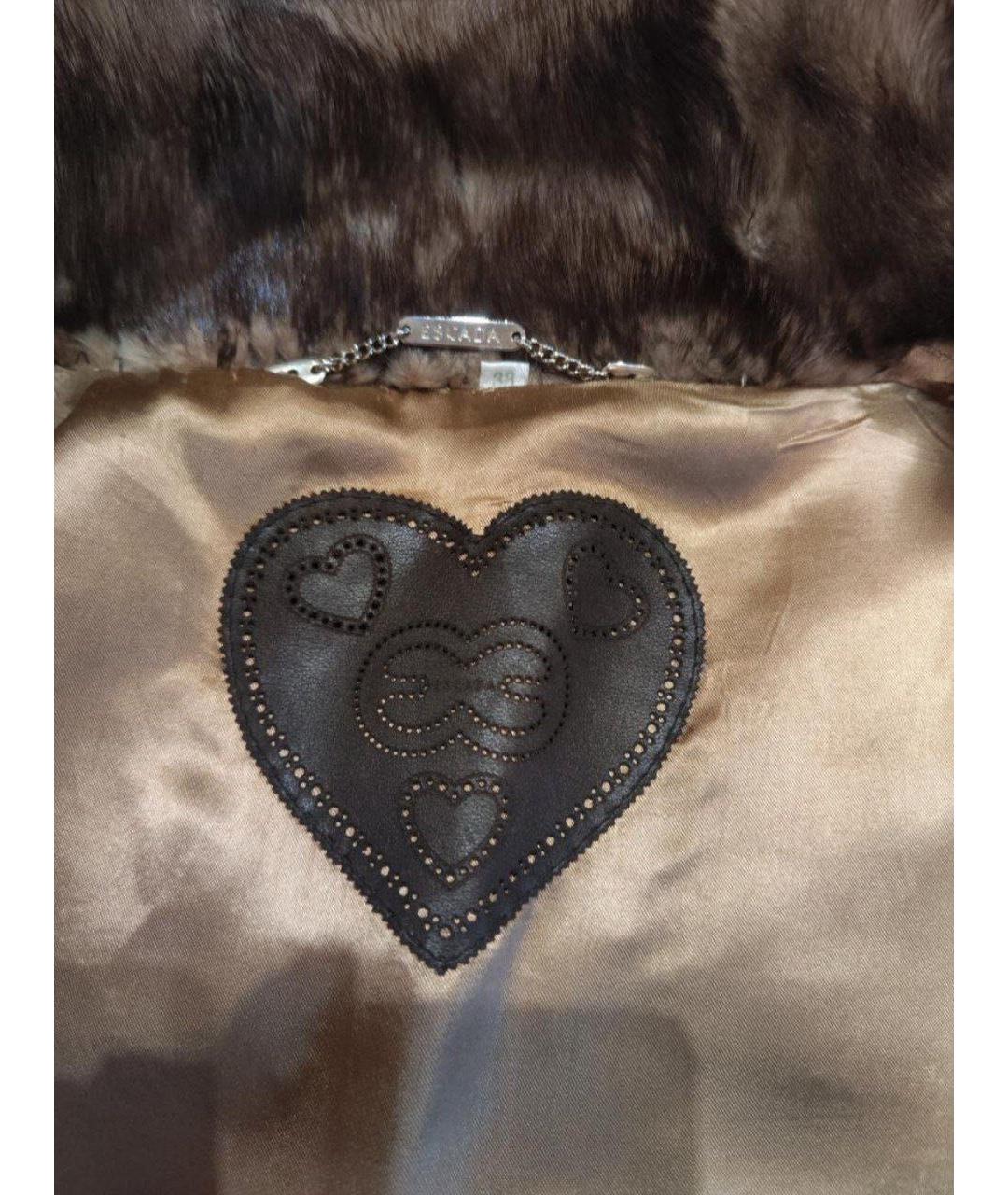 ESCADA Коричневая меховая шуба, фото 3