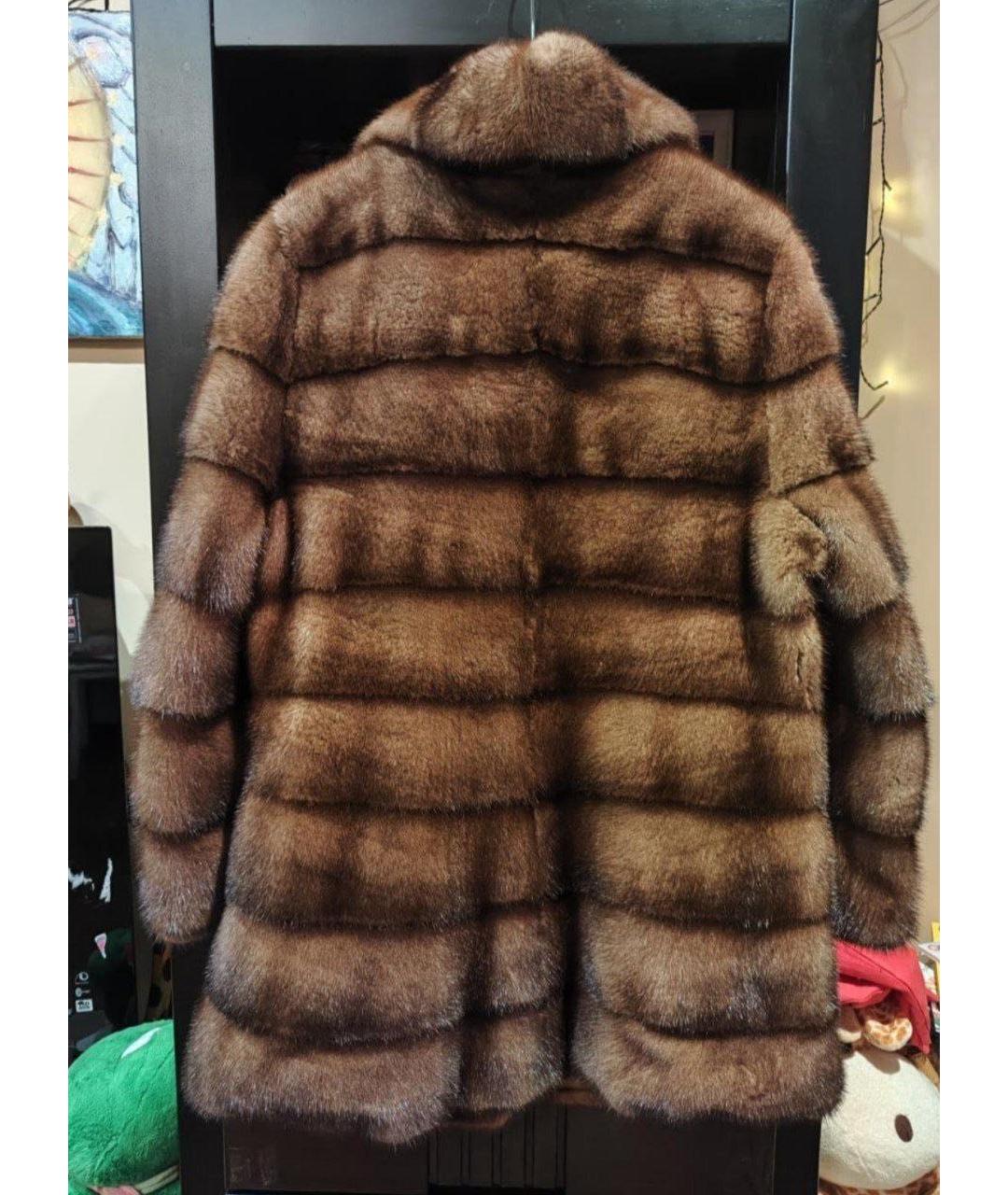 ESCADA Коричневая меховая шуба, фото 2