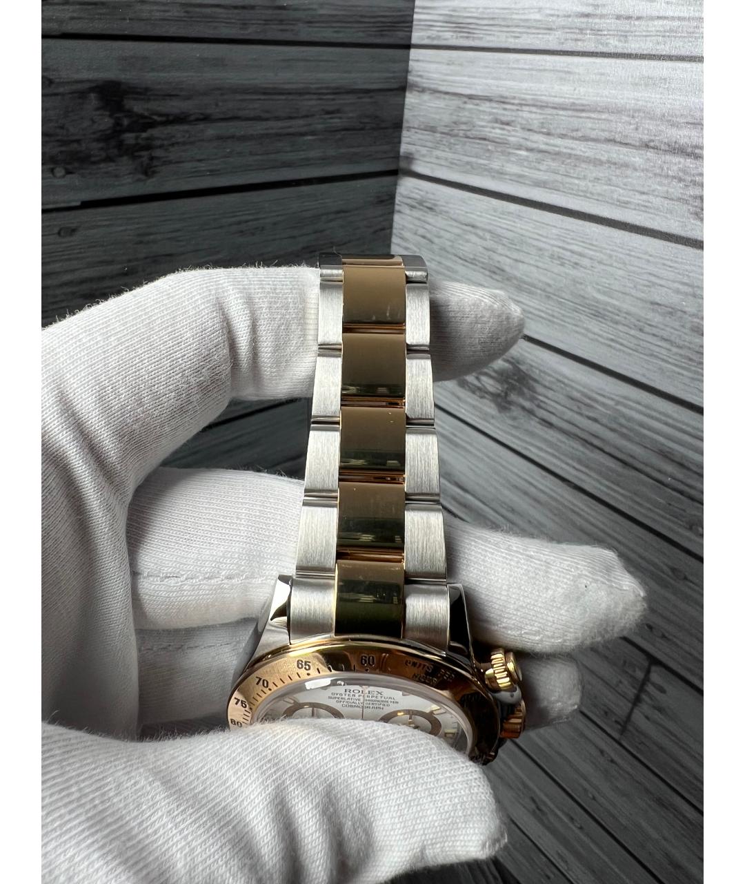 ROLEX Белые часы из желтого золота, фото 7