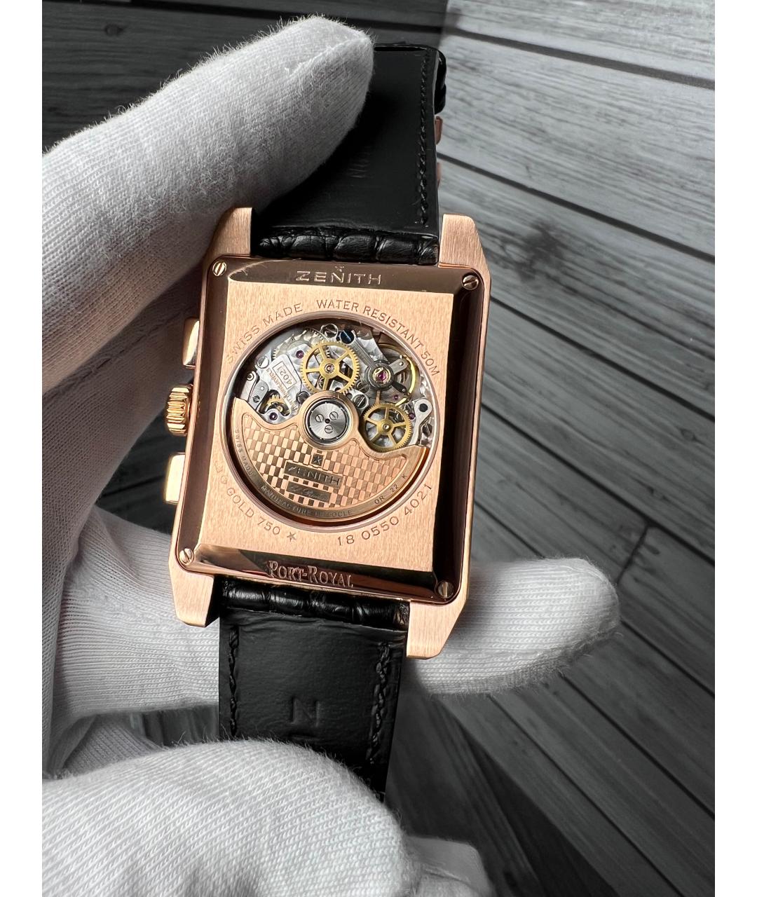 ZENITH Бежевые часы из розового золота, фото 7