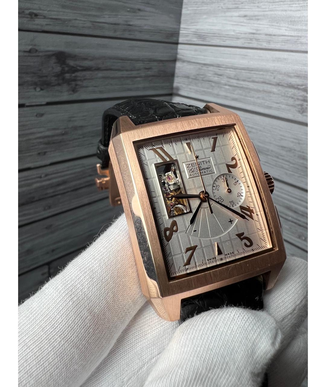 ZENITH Бежевые часы из розового золота, фото 3