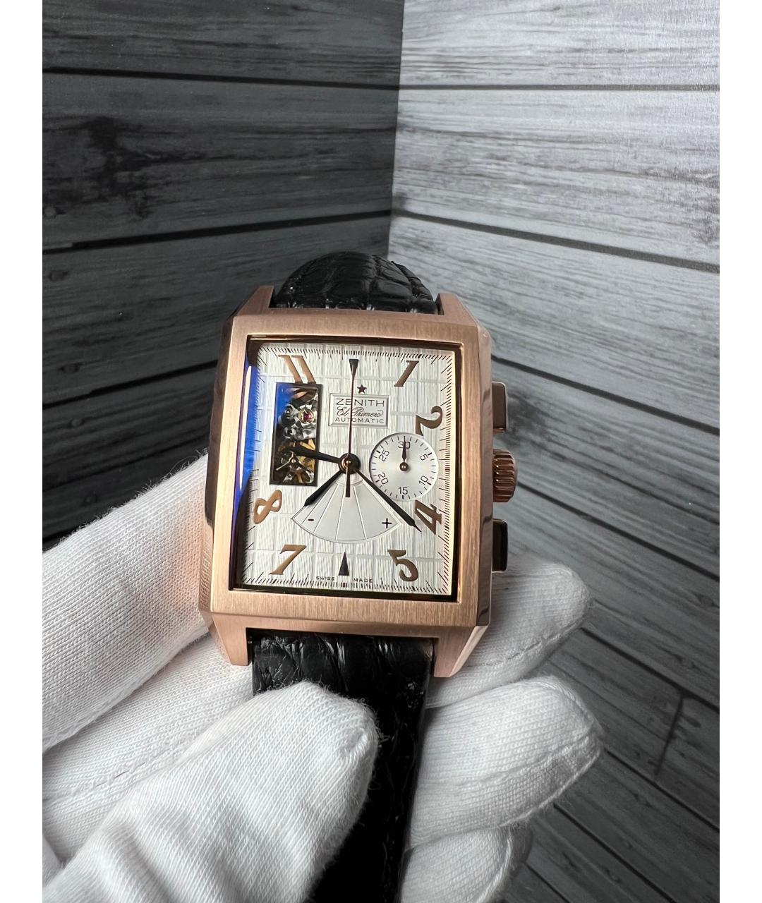 ZENITH Бежевые часы из розового золота, фото 2